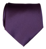 Eggplant solid color necktie, dark purple tie by Cyberoptix Tie Lab