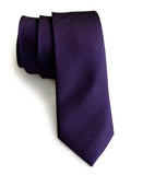 Men's eggplant herringbone silk tie, by Cyberoptix