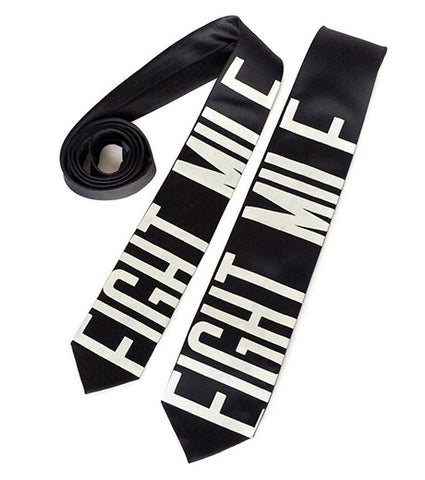 Bus Scroll Necktie: Eight Mile, Microfiber