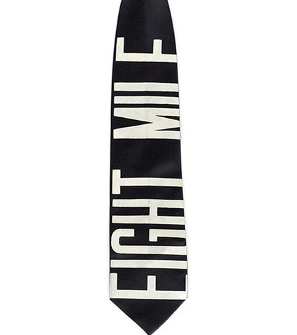 Bus Scroll Necktie: Eight Mile, Silk
