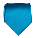 Electric Blue solid color necktie, Peacock Blue tie by Cyberoptix Tie Lab