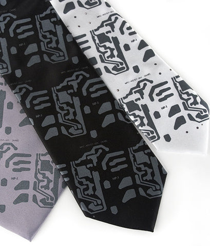 Circuit Board Necktie: Electro Print Tie.