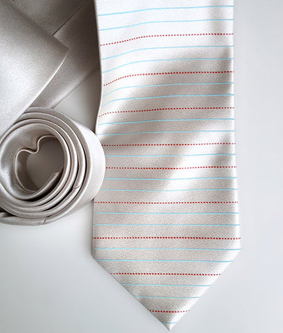 Elementary Penmanship Necktie. Handwriting Paper tie.