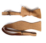 Tan Leather Bow Tie, by Cyberoptix