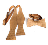 Mens Tan Leather Bow Tie
