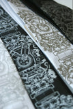 Engine Rosette skinny ties, inline 3 motor necktie