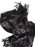  Enigma Machine Scarf, black pashmina