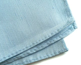 Pale turquoise linen pocket square
