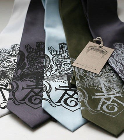 Ex Libris Necktie, Book Print Silk Tie