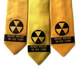 Fallout shelter necktie: black on mustard; gold; saffron.