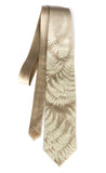 Ivory-cream on champagne silk.