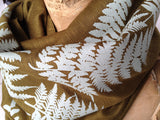 Fern frond pashmina scarf