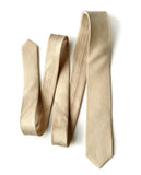 Champagne silk & linen blend necktie