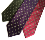 Fleur-de-lis neckties by cyberoptix. Olive, eggplant, burgundy. Antique brass print.