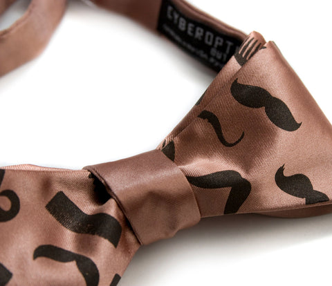 Flying Mustaches Bow Tie. Moustache print bowtie