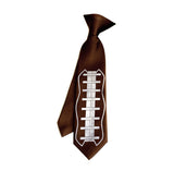 Football Lacing kids tie. Boys clip-on football necktie.