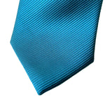 French blue solid color necktie. Plain textured tie, cyberoptix