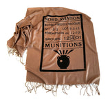 black on camel military scarf