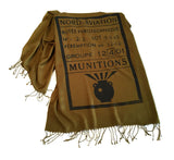 Golden olive Nord Aviation scarf