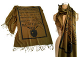 Golden olive Nord Aviation pashmina scarf