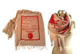 Red on camel French Military scarf