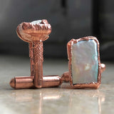 Pearl Cufflinks, electroformed cuff links