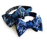 Milky Way bow tie: peacock & french blue.