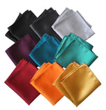 Solid color men's pocket squares, by Cyberoptix. Fine woven stripe texture
