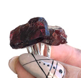 Garnet Cufflinks, Rhodolite garnet crystal cuff links