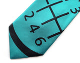Turquoise Gear Shift necktie, by Cyberoptix