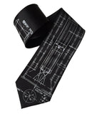 Black Project Gemini Necktie. Titan Launch Vehicle Diagram Tie, by Cyberoptix