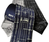 Gemini Titan Neckties. Blueprint Diagram Ties, by Cyberoptix