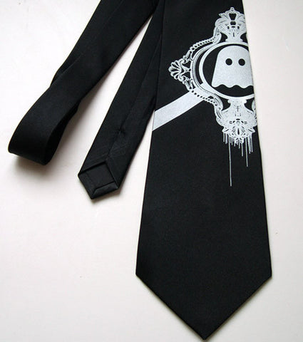 Ghostly International +Cyberoptix Embellished Logo Silk Necktie