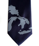 Great Lakes Tie. Steel ink on black.