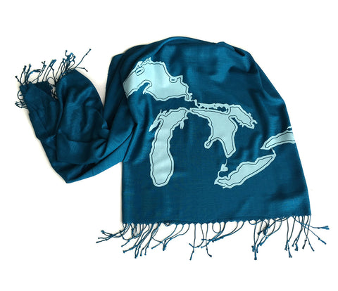 Great Lakes Linen-weave Pashmina