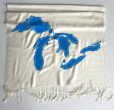 Great Lakes print pashmina
