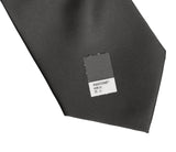 Dark gray tie, gunmetal solid color necktie by Cyberoptix Tie Lab