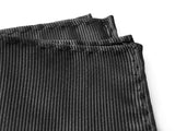 Dark grey solid color pocket square. Woven hanky, by Cyberoptix