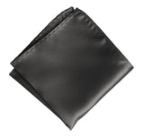 Gunmetal Pocket Square. Solid Color Dark Grey Satin Finish, No Print, by Cyberoptix