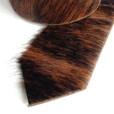Black and Brown Brindle Hair-On Hide Leather Necktie