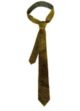 Dark Chartreuse Hair-On Hide Leather Necktie