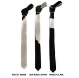 Natural Black and White Holstein Hair-On Hide Leather Necktie