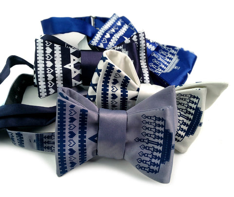Hanukkah Sweater Bow Tie