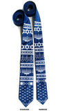 French blue Ugly Hanukkah Sweater neckties