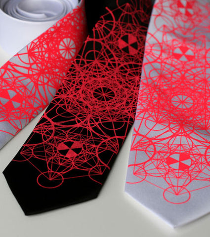 Sacred Geometry Necktie. Metatron's Cube Tie