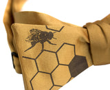Honey Bee Bow Tie, by Cyberoptix. Mustard yellow.