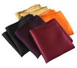 Warm tone men's pocket squares, by Cyberoptix. Fine woven stripe texture