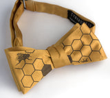 Honeybee Bow Tie, mustard yellow.