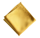 Honey Gold Pocket Square. Yellow Solid Color Satin Finish, No Print, by Cyberoptix