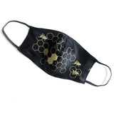 Honeybee Face Mask, Bees & Hive adjustable fabric face cover